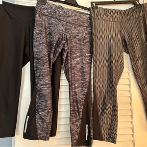 Nike Black and Gray Leggings Set